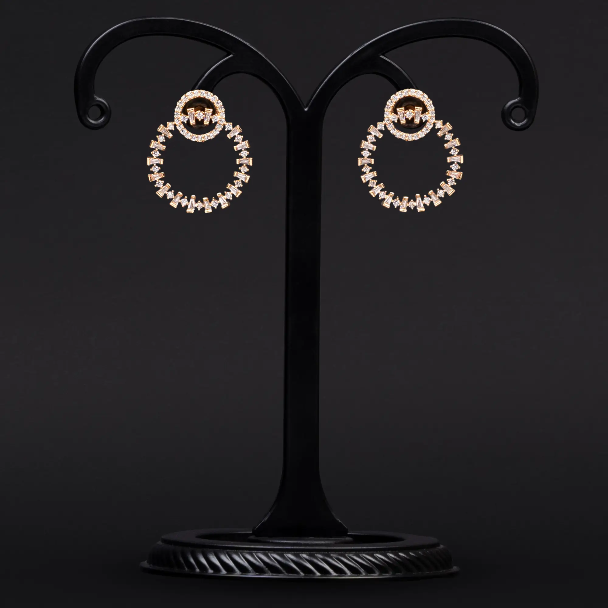 American Diamond Rose Gold-Plated Earring
