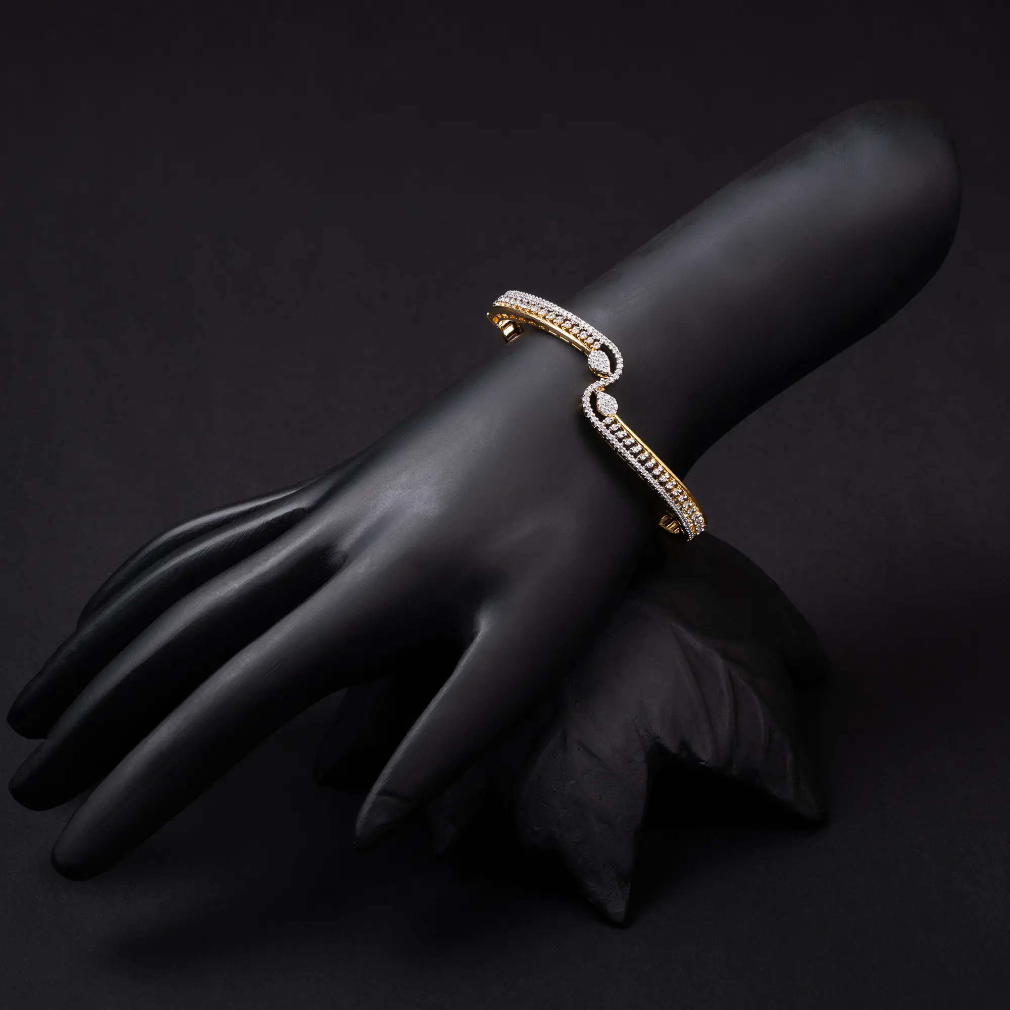 American Diamond Gold-Plated Bracelet