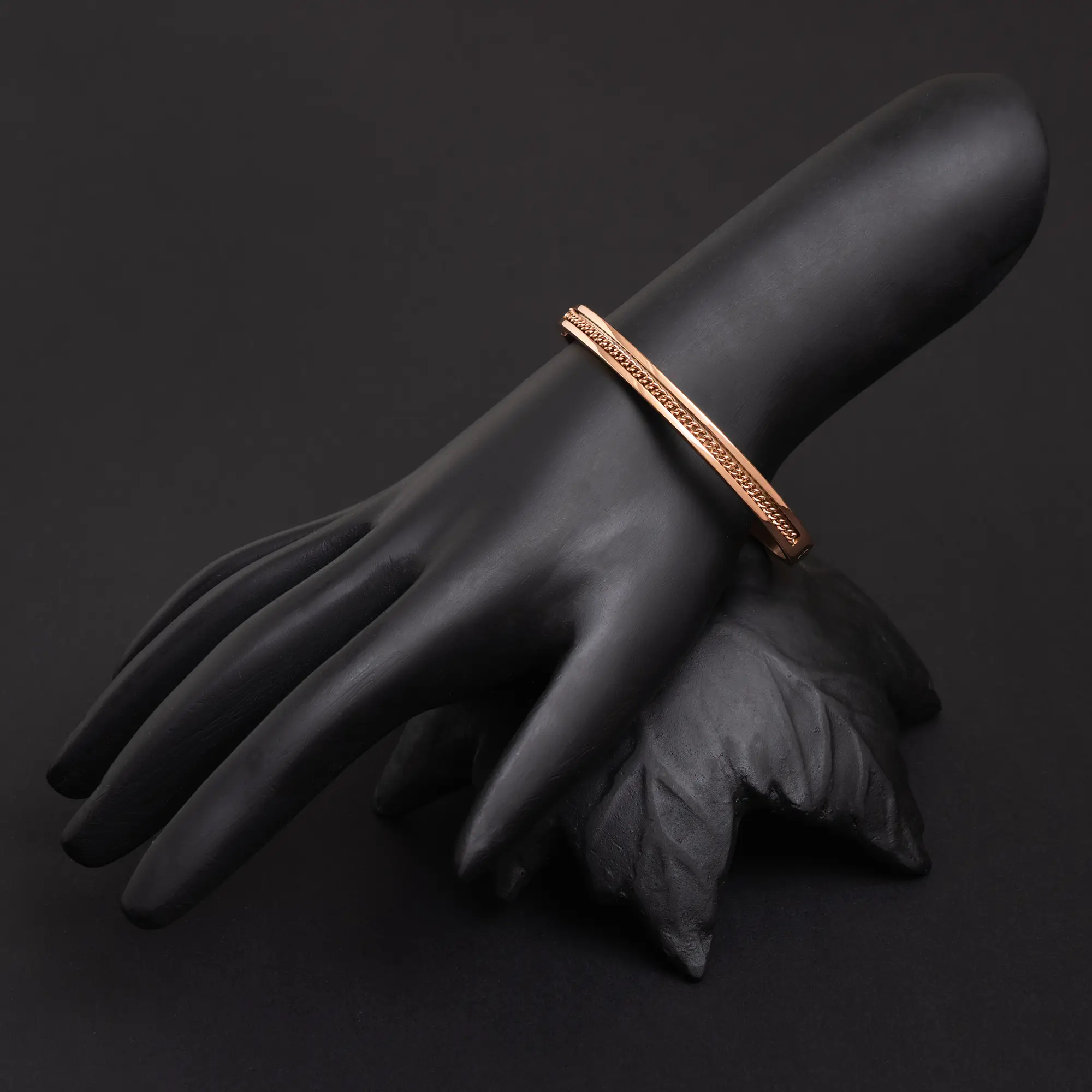 Rose Gold-Plated Bracelet with Contemporary Design