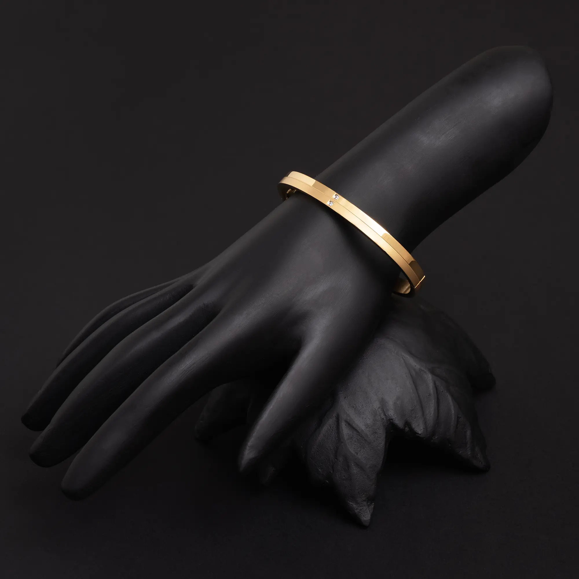 Gold-Plated American Diamond Bracelet